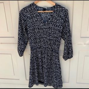 H&M heart Printed Dress Black and white size 2